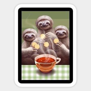 sloths waiting for breakfast Sticker